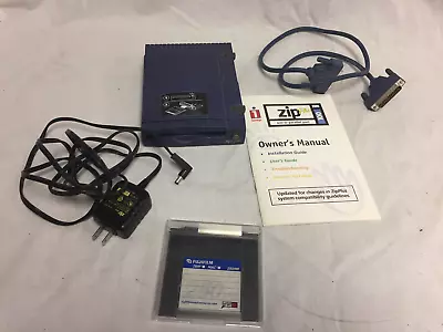 IOMEGA ZIP 100 Plus SCSI Or Parallel Port With Power Cord SCSI Cable Disk Manual • $60