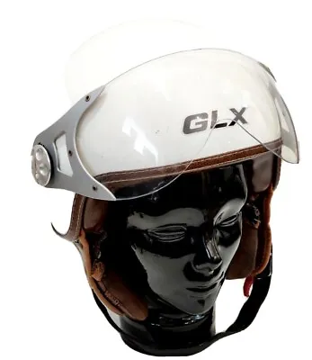 GLX Retro Vespa Helmet Open-face Vintage Scooter Motorcycle Helmet Size L Large • $39.95