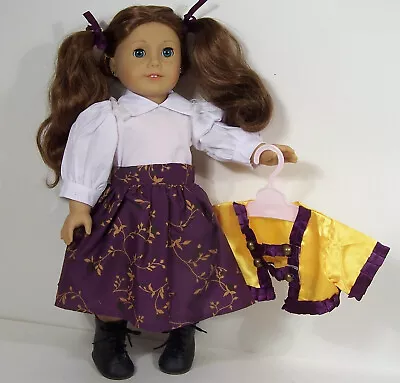 Parlor Skirt Blouse Vest Hairties  Doll Clothes For 18” American Girl (Debs*) • $15.99