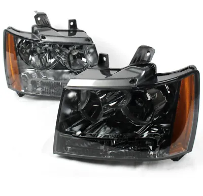 For 07-14 Chevy Suburban Tahoe/13 Avalanche Replacement Headlight Smoke Set USED • $79.99