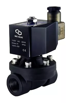 $37.99 • Buy 1/2  Inch Plastic Zero Differential Electric Diaphragm Solenoid Valve NC 110V AC