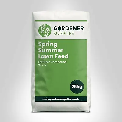 25kg Spring Summer Lawn Grass Feed Fertiliser 9-7-7 Compound • £38.95