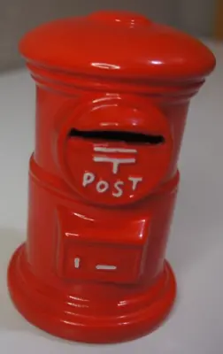 Vintage Red Ceramic Post Office Box Coin Bank Collectible Decoration • $14.95