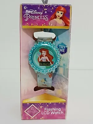 $17.95 • Buy Disney Princess Ariel Flashing LCD Watch The Little Mermaid  Girls Wristwatch 