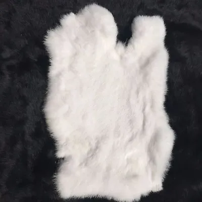 Soft White WILD MEADOW Rabbit Skin Fur Pelts Hide For Animal Training Garments • $9.49