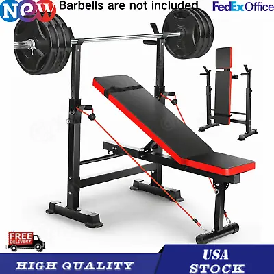 600lbs Olympic Adjustable Incline Seat Weight BenchFull-Body Workout Gym Home🔥 • $94.99
