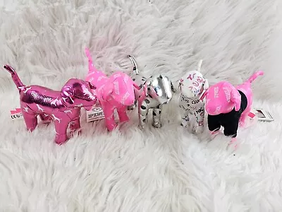 Victoria Secret Pink Dogs SS Pink Metallic Plush Lot Of 5 • $49.99