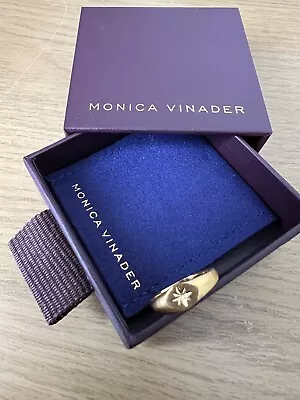 Monica Vinader Guiding Star Signet Ring 18k Gold Vermeil - Size H (4.25) • £66.99