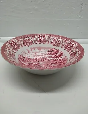 British Anchor Olde Country Castles Pink  Vegetable Bowl 9  Diameter • £14.50