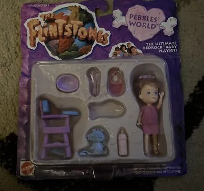 Vintage Mattel Flintstones Pebbles World Mini High Chair Sealed In Package 1993 • $15.77