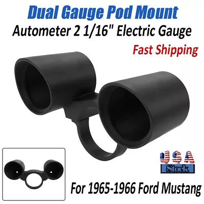 For 65 66 Ford Mustang Autometer 2 1/16  Electric Gauge Rally Pac Dual Pod Mount • $60.99