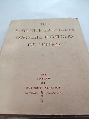 Vintage 1978 The Executive Secretary's Complete Portfolio Of Letters Printed USA • $12