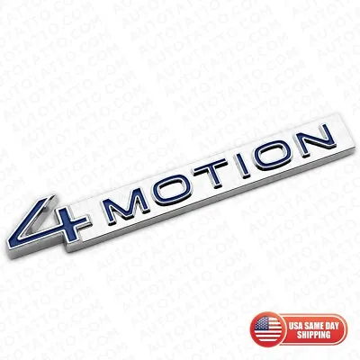 $14.99 • Buy 18-23  Fit VW 4 Motion Rear Trunk Nameplate Badge Metal Emblem Chrome Blue