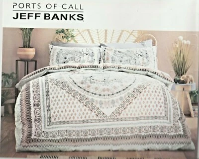 £27.95 • Buy Jeff Banks Duvet Set Jaipur Indian Style Print Ports Of Call Incl 2 Pillowcases