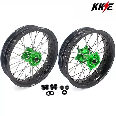 KKE 17  Superomoto Wheels For Kawasaki KX450 2019-2024 KX250X 22-24 Motard Rims • $659