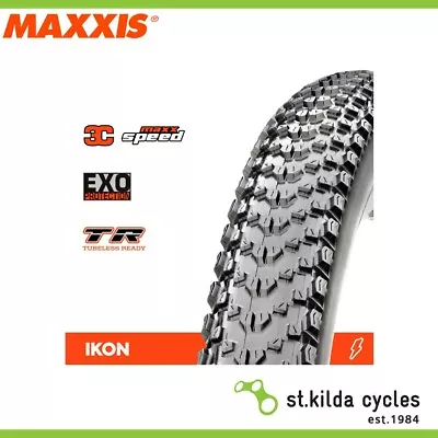 Maxxis Ikon Bike Tyre - 26 X 2.35 3C - Speed EXO TR Folding 60TPI - Pair • $222.86