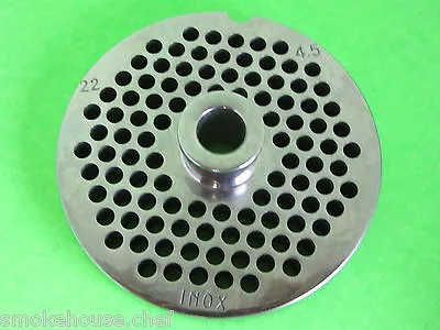 #22 X 3/16  Meat Grinder Plate  W/ Hub  STAINLESS For MTN Brand Grinders • $25.75