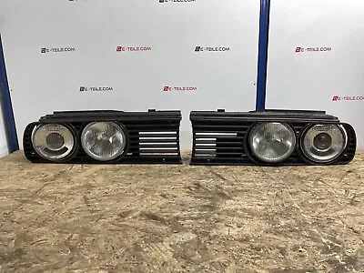 OEM BMW E30 BOSCH SMILEY EURO HEADLIGHTS LEFT RIGHT M3 320i 325i 318is Grills • $499