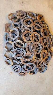 Used Steel Horseshoes Qty. 170 Rusty Egg Shape And Heart Shaped Various Types • $169.95