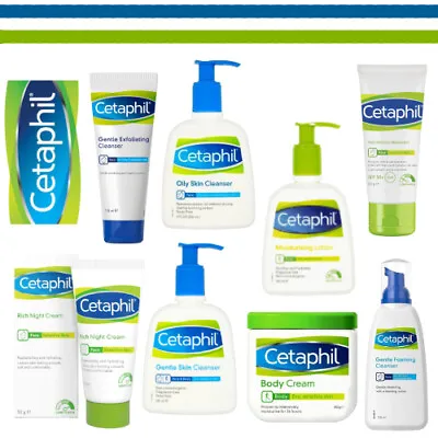 £11 • Buy Cetaphil FULL RANGE Skin Moisturiser Cleanser Face Cream Body Lotion Exfoliator