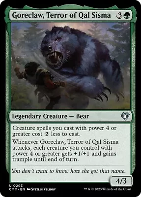 Goreclaw Terror Of Qal Sisma: MtG Magic Commander Masters Uncommon • $0.99