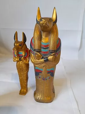 Egyptian God Anubis Sarcophagus Ornament 2 Piece Wrapped Anubis Inside • £29.99