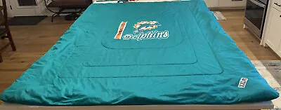 Miami Dolphins USA U.S.A Made Blanket Bed Spread 64x84 NFL Licensed NICE! • $45