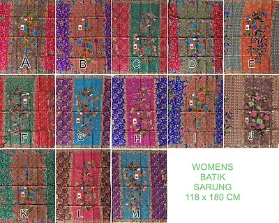 £12 • Buy WOMEN BATIK SARONG FLORAL WRAP-AROUND STITCHED 118x180 MATERNITY SWIMWEAR VA22