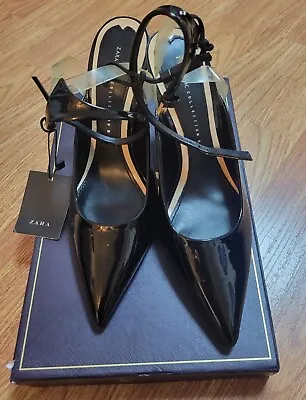 Zara Basic Collection Womens Black Shoes Size 38 • $49