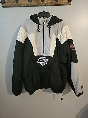 RARE Vintage Starter Pullover LA Kings NHL Authentic Center Ice Collection Sz XL • $350