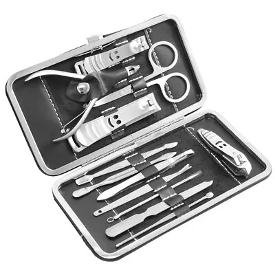 12pcs Nail Care Kit Cutter Set Clippers Manicure Pedicure Cuticle Tool Gift Set • £3.89