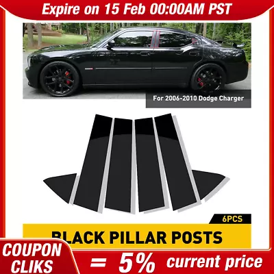 USA For Dodge Charger 2006-2010 Glossy Black Pillar Posts Door Window Trim Cover • $4.99