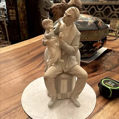 Lladro Figurine The Grandfather. Matte Grampa With Child On Lap • $180