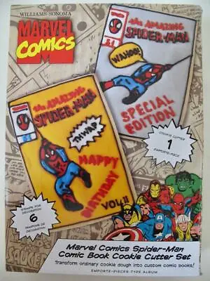 Williams Sonoma Marvel Comics Cookie Cutter Set Spider Man Comic Book NIB $19.99 • $9.99