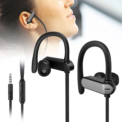 In-Ear Wired Sport Running Earphone Earbuds Over Ear Hook Headphone 3.5mm W/MIC • $8.48