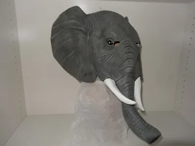 Latex Elephant Over Head Mask African Safari Animal Dumbo Fancy Dress Costume • $43
