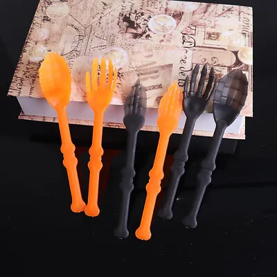 Plastic Cutlery Set Novelty Halloween Magic Claw Tableware Decoration Tableware • £9.33