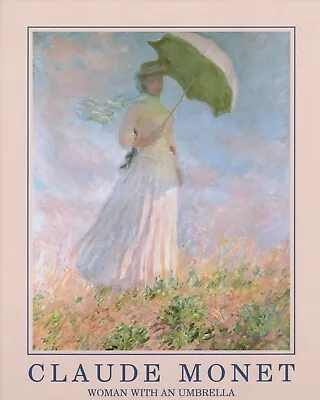 8 X 10 Inch Framed Monet Woman With Umbrella Art Print Poster Wall Picture Photo • $3.76