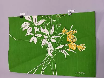 Vintage Marushka  Wall Art Flowers Linen 13  X 20” Mid Century • $29.99