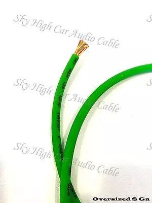 8 GA OFC AWG LIME GREEN Power Ground Wire Sky High Car Audio By The Foot GA Ft  • $1.35