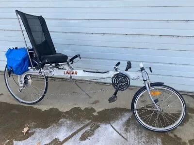 Linear Recumbent Bicycle Color Silver 26X20 Tires Good Condition • $800