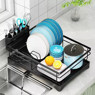 ANTOPY Dish Drying Rack - Large Dish Rack With Drainboard Stainless Steel Rustp • $31.94