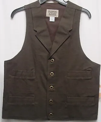 BROWN Frontier Classics Old West Victorian 1883 Style Mens Single Breasted Vest • $49.99