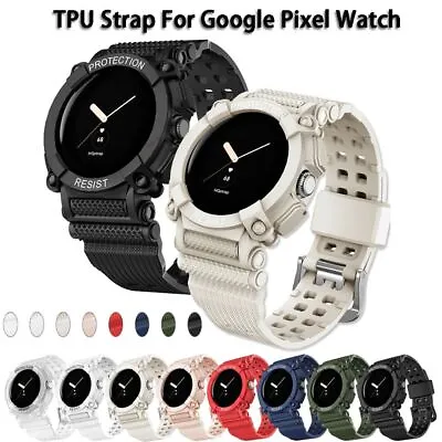 £6.39 • Buy TPU WatchBand Cover Strap Case Band+Case Protective For Google Pixel Watch