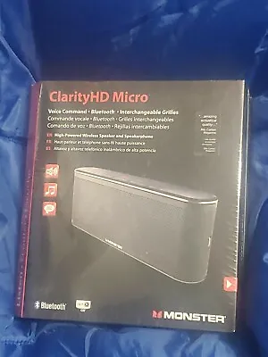 Monster ClarityHD Micro High-Powered Wireless Speaker & Speakerphone 133266 • $37.99