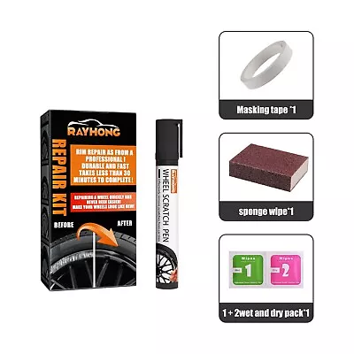 Conceal Scratches And Revive Your Car's Paint With Black Wheel Scratch Pen • $8.74