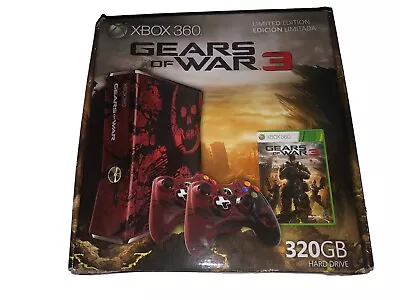 $300 • Buy Microsoft Xbox 360 Gears Of War 3 Limited Edition 320GB Red & Black Console...