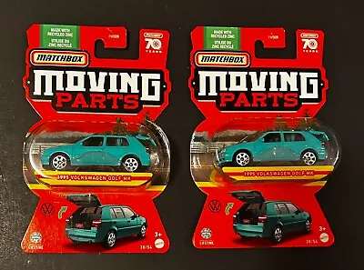 Matchbox Moving Parts 1995 Volkswagen Golf MK3 (Lot Of 2) • $16.99