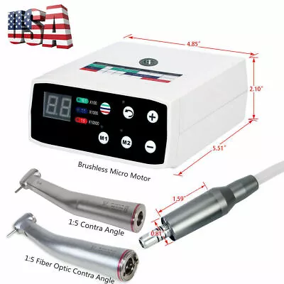 NSK Style Dental Brushless LED Electric Micro Motor 1:5 Increasing Handpiece FDA • $313.18