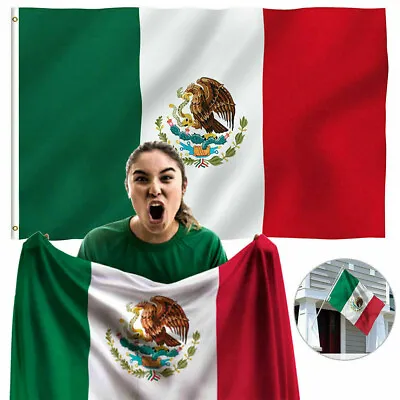 Bandera De Mexico Grande Chida Cinco De Mayo Para Viaje Conciertos Poliester 3x5 • $8.25